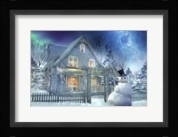 A Happy Snowman Fine Art Print