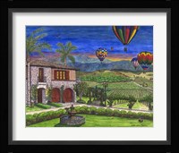 Vineyard Balloons Framed Print