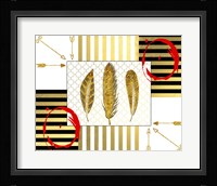 Gold Love Feathers Fine Art Print