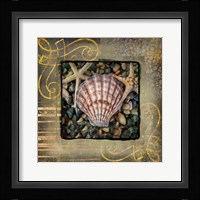 Gold Sea Scape 2 Framed Print