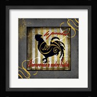 Gold Welcome To Our Bistro Chicken 1 Framed Print