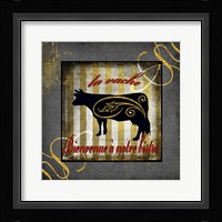 Gold Welcome To Our Bistro Cow 1 Fine Art Print