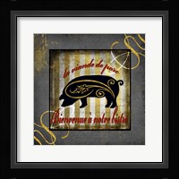 Gold Welcome To Our Bistro Framed Print