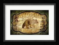 Welcome - Lodge Black Bear 1 Fine Art Print