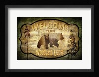 Welcome - Lodge Black Bear 2 Fine Art Print