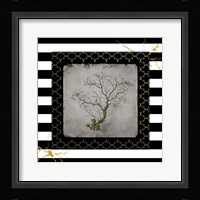 Golden Sea With Stripes 4 Framed Print
