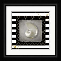 Golden Sea With Stripes 5 Framed Print
