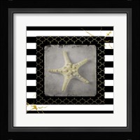 Golden Sea With Stripes Fine Art Print