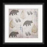 Bear Lodge Pattern Framed Print