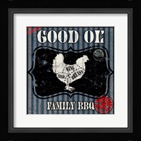 Good Ol' Family BBQ Square Chicken Framed Print