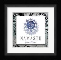 Chakras Yoga Framed Namaste V3 Framed Print