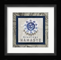 Chakras Yoga Tile Namaste V1 Framed Print