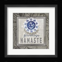 Chakras Yoga Tile Namaste V3 Framed Print