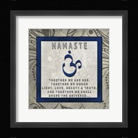 Chakras Yoga Tile Namaste V4 Framed Print