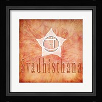 Chakras Yoga Svadhisthana V1 Framed Print