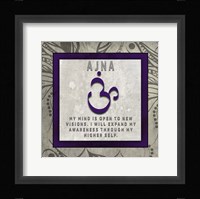Chakras Yoga Tile AJNA V4 Framed Print