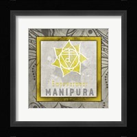 Chakras Yoga Tile Manipura V1 Framed Print