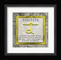 Chakras Yoga Tile Manipura V4 Framed Print