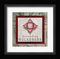 Chakras Yoga Tile Muladhara V1 Framed Print