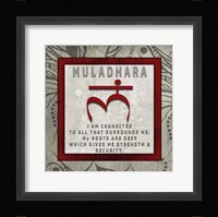 Chakras Yoga Tile Muladhara V4 Framed Print