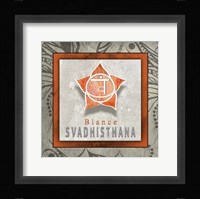 Chakras Yoga Tile Svadhisthana V1 Framed Print