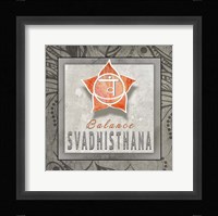 Chakras Yoga Tile Svadhisthana V3 Framed Print