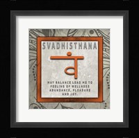 Chakras Yoga Tile Svadhisthana V4 Framed Print