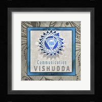 Chakras Yoga Tile Vishudda V1 Framed Print