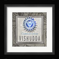 Chakras Yoga Tile Vishudda V3 Framed Print