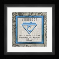 Chakras Yoga Tile Vishudda V4 Framed Print