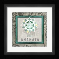 Chakras Yoga Tile Anahata V1 Framed Print