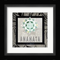 Chakras Yoga Tile Anahata V2 Framed Print
