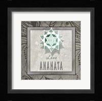 Chakras Yoga Tile Anahata V3 Framed Print