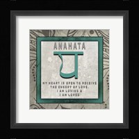 Chakras Yoga Tile Anahata V4 Framed Print