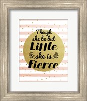 Though She Be But Little - Stripes and Dots Gold Fine Art Print