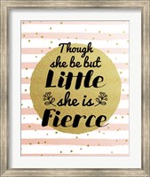Though She Be But Little - Stripes and Dots Gold Fine Art Print