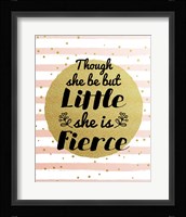Though She Be But Little - Stripes and Dots Gold Fine Art Print