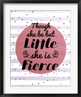 Though She Be But Little - Stripes and Dots Pink Fine Art Print