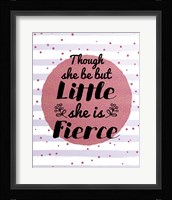 Though She Be But Little - Stripes and Dots Pink Fine Art Print