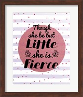 Though She Be But Little - Stripes and Dots Pink Fine Art Print