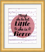 Though She Be But Little - Stripes and Dots Pink Fine Art Print