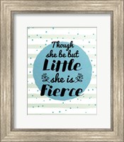 Though She Be But Little - Stripes and Dots Blue Fine Art Print