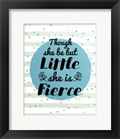 Though She Be But Little - Stripes and Dots Blue Fine Art Print