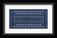 American Football Field Blue Fine Art Print