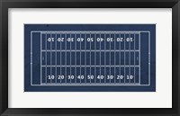 American Football Field Blue Fine Art Print