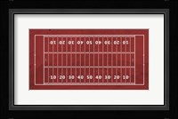 American Football Field Red Fine Art Print