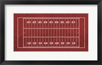 American Football Field Red Fine Art Print