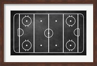 Ice Hockey Rink Chalkboard Fine Art Print