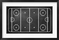 Ice Hockey Rink Chalkboard Fine Art Print