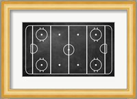 Ice Hockey Rink Chalkboard Fine Art Print